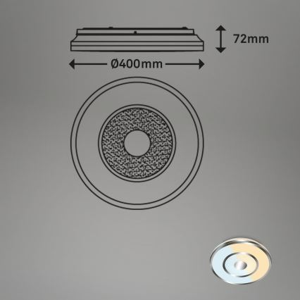 Briloner 3083-018 - LED Dimmable bathroom ceiling light COOL&COSY LED/24W/230V IP44