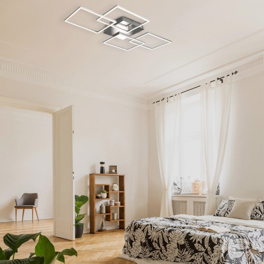 Briloner 3091-018 - LED Dimmable ceiling light FRAME LED/30W/230V shiny chrome