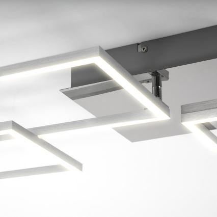 Briloner 3091-018 - LED Dimmable ceiling light FRAME LED/30W/230V shiny chrome