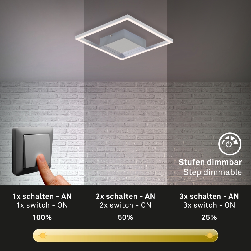 Briloner 3105-018 - LED Dimmable ceiling light FRAMES LED/9,7W/230V