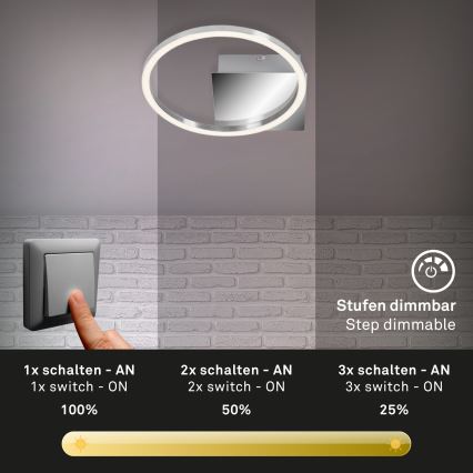 Briloner 3106-018 - LED Dimmable ceiling light FRAMES LED/7,5W/230V