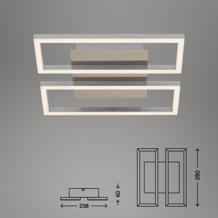 Briloner 3107-012 - LED Dimmable ceiling light FRAME 2xLED/7,25W/230V