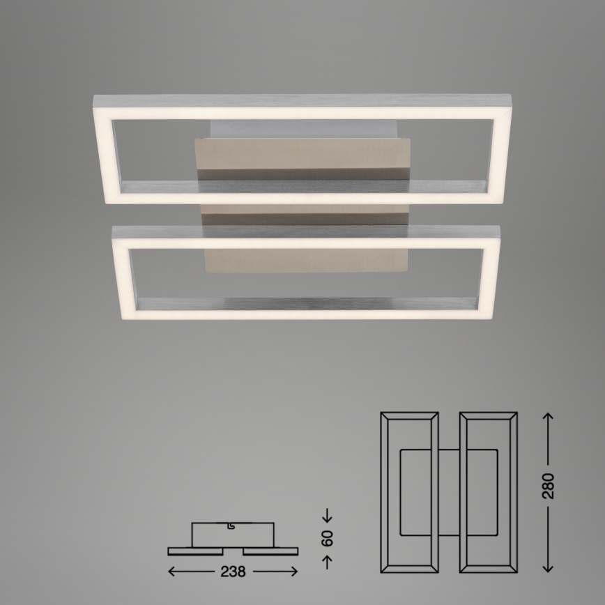 Briloner 3107-012 - LED Dimmable ceiling light FRAME 2xLED/7,25W/230V