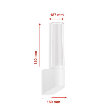 Briloner 311306TF - LED Outdoor wall light LED/8W/230V 4000K IP44 white
