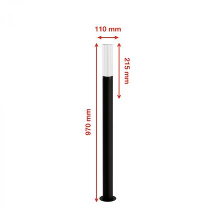 Briloner 311505TF - LED Outdoor lamp LED/8W/230V IP44 4000K 97 cm black