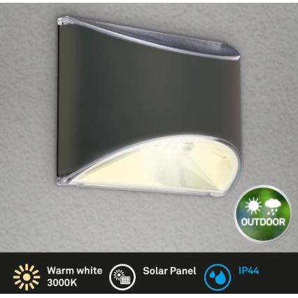 Briloner 3133015 - LED Solar wall light LED/2W/3,7V IP44 3000K