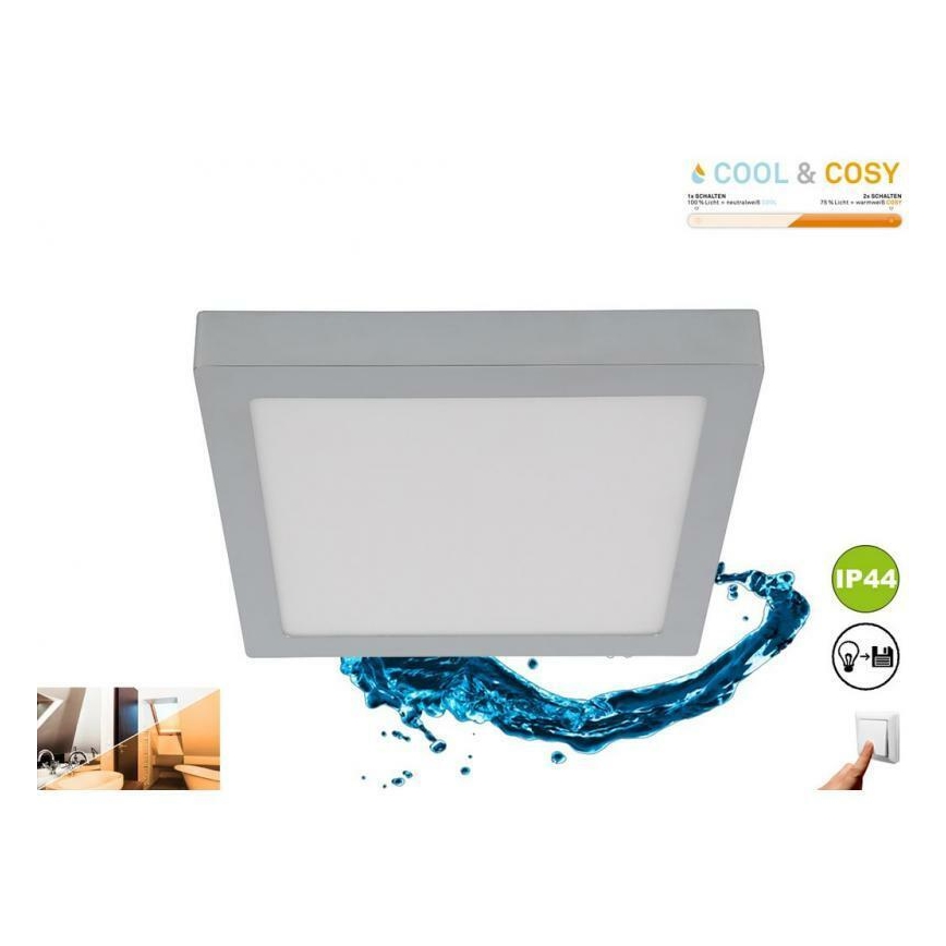 Briloner 3142-018 - LED Bathroom ceiling light COOL&COSY LED/21W/230V 2700/4000K IP44