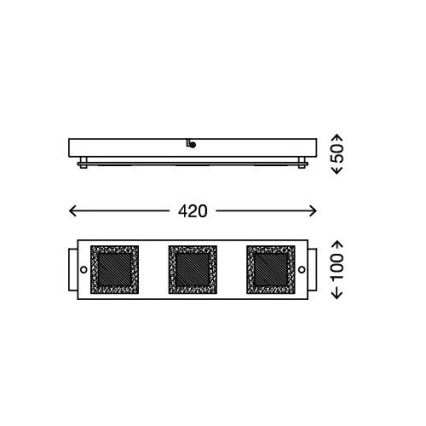 Briloner 3153-038 - LED ceiling light PLAZA 3xLED/5W/230V
