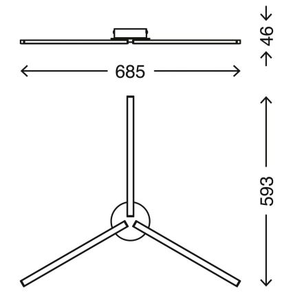 Briloner 3181-039 - LED Surface-mounted chandelier GO 3xLED/5W/230V