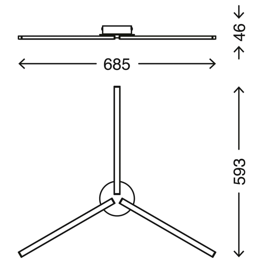 Briloner 3181-039 - LED Surface-mounted chandelier GO 3xLED/5W/230V