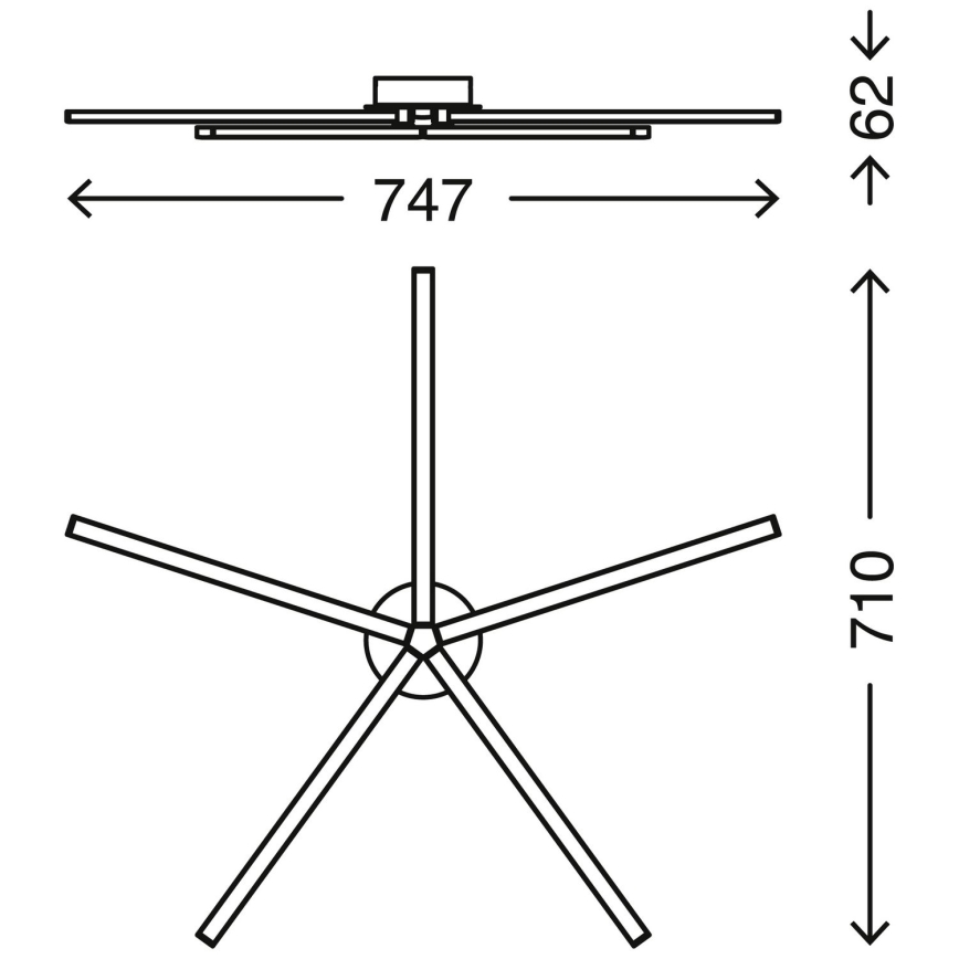 Briloner 3181-059 - LED Surface-mounted chandelier GO 5xLED/4,8W/230V