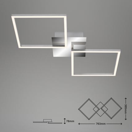 Briloner 3182-018 - LED Dimmable ceiling light FRAME 2xLED/15,5W/230V