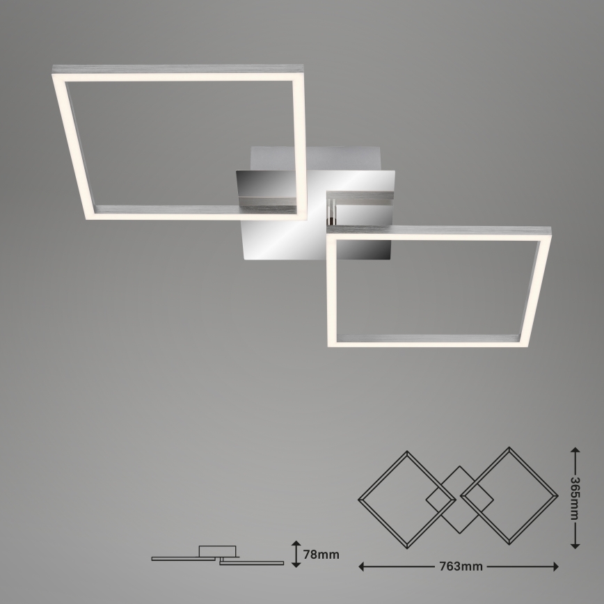 Briloner 3182-018 - LED Dimmable ceiling light FRAME 2xLED/15,5W/230V