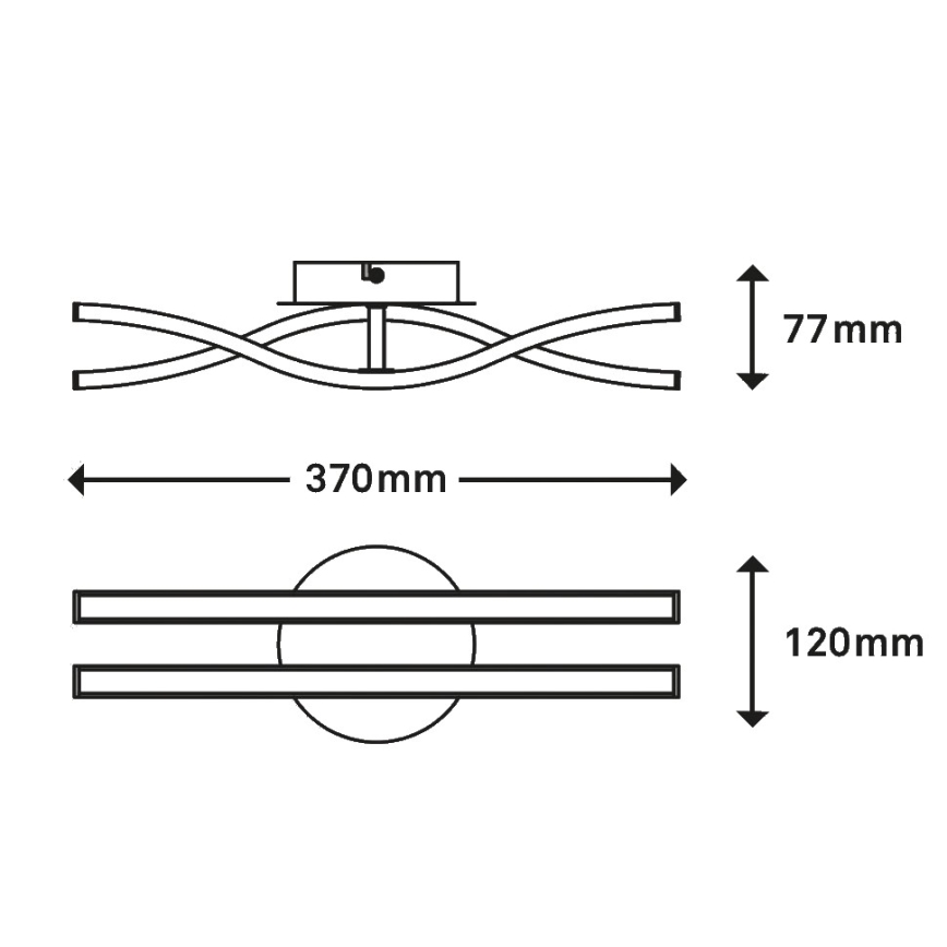 Briloner 3194-029 - LED Surface-mounted chandelier GO 2xLED/6W/230V