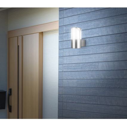 Briloner 320304TF - Outdoor wall light 1xE27/12W/230V IP44 silver