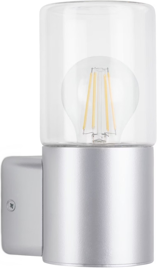 Briloner 320504TF - Outdoor wall light 1xE27/12W/230V IP44 silver
