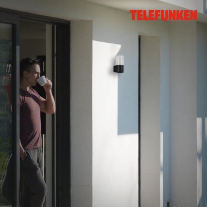 Briloner 320505TF - Outdoor wall light 1xE27/12W/230V IP44 black