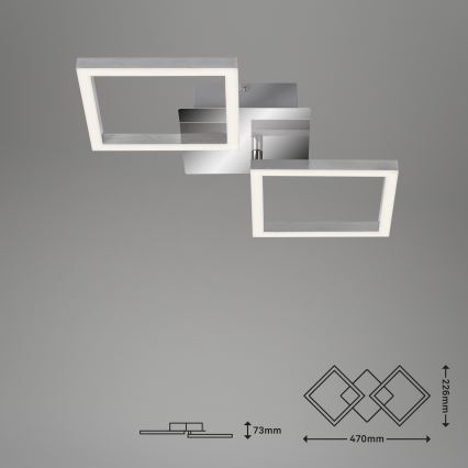 Briloner 3207-018 - LED Ceiling light FRAMES 2xLED/8W/230V
