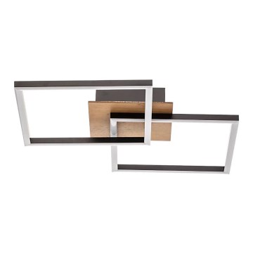 Briloner 3210-014 - LED Dimmable ceiling light FRAME 2xLED/11W/230V brown