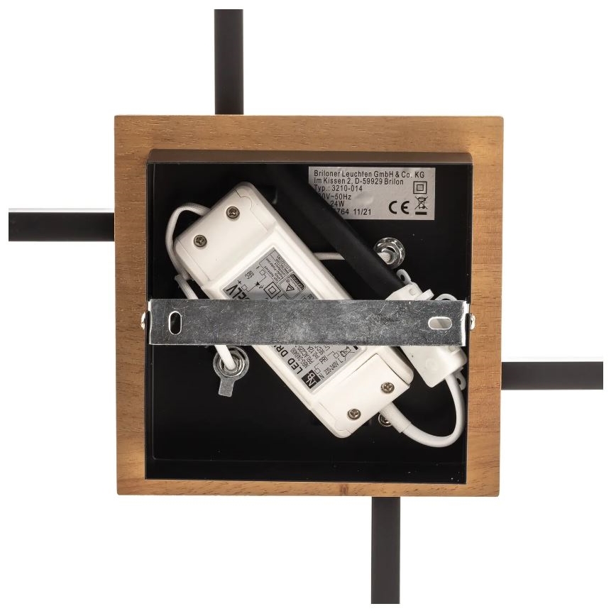 Briloner 3210-014 - LED Dimmable ceiling light FRAME 2xLED/11W/230V brown