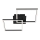 Briloner 3210-015 - LED Dimmable ceiling light FRAME 2xLED/11W/230V black