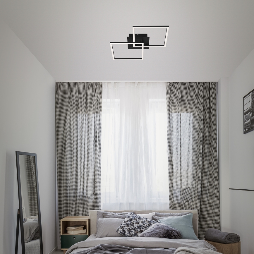 Briloner 3210-015 - LED Dimmable ceiling light FRAME 2xLED/11W/230V black