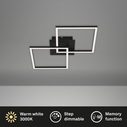 Briloner 3210-015 - LED Dimmable ceiling light FRAME 2xLED/11W/230V black