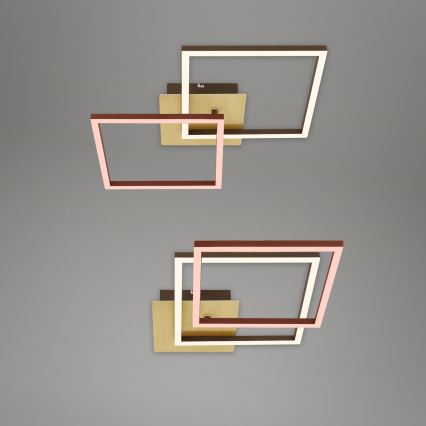 Briloner 3210-017 - LED Dimmable ceiling light FRAME 2xLED/11W/230V gold