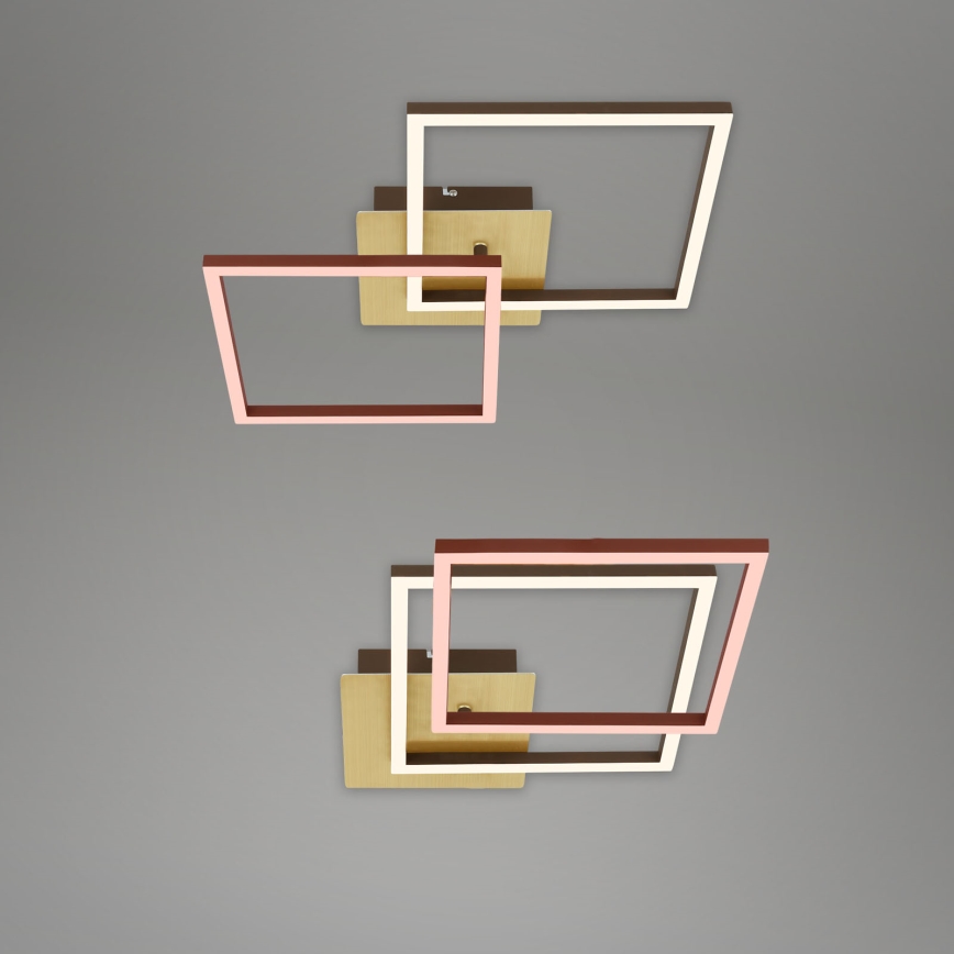 Briloner 3210-017 - LED Dimmable ceiling light FRAME 2xLED/11W/230V gold