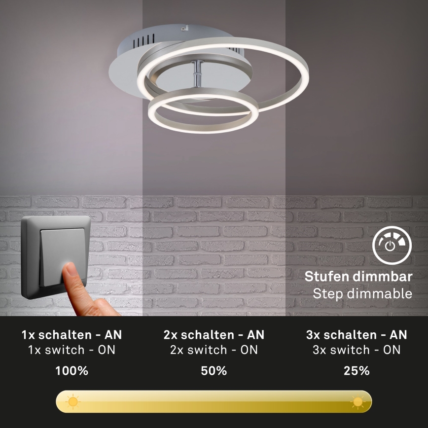Briloner 3222-018 - LED Dimmable ceiling light FRAMES LED/30W/230V