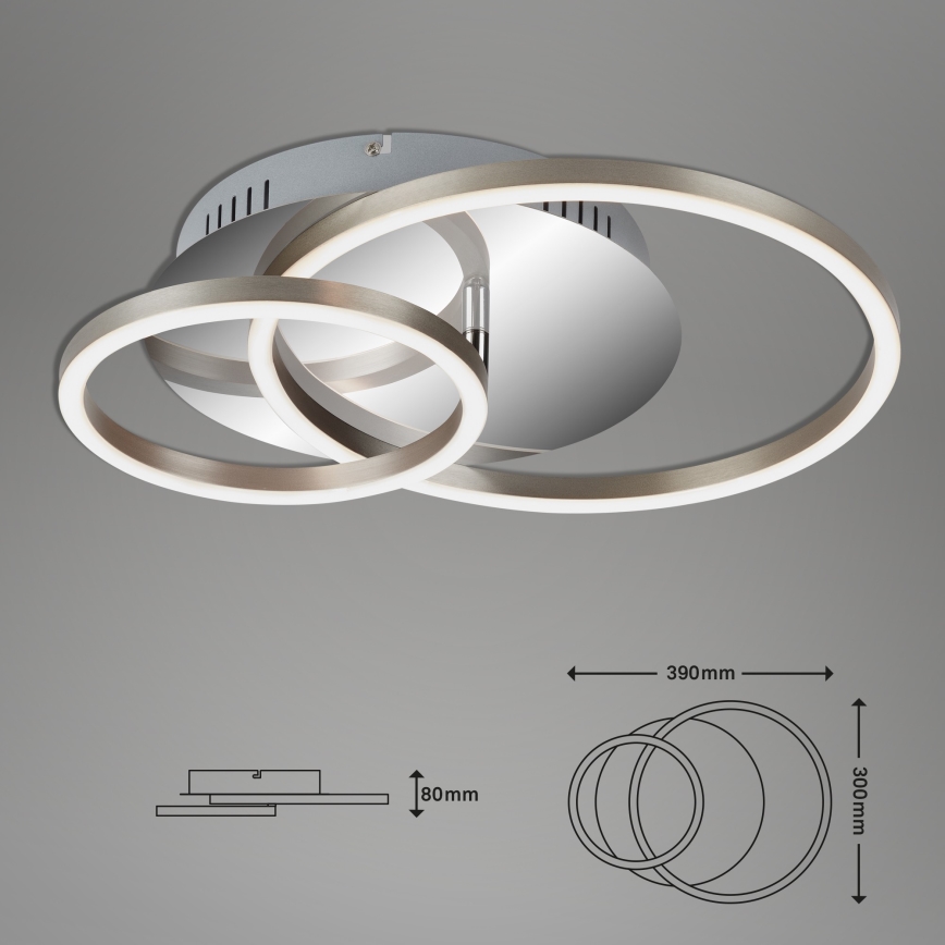 Briloner 3222-018 - LED Dimmable ceiling light FRAMES LED/30W/230V