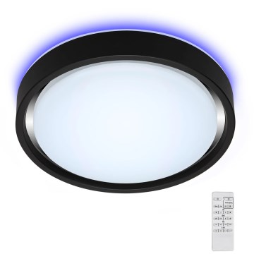 Briloner 3227-015 - LED RGB Dimmable ceiling light with sensor TALENA LED/24W/230V black + remote control