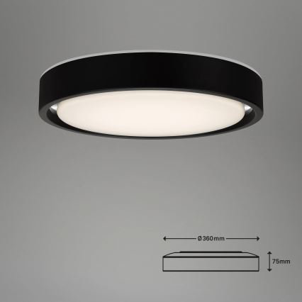 Briloner 3227-015 - LED RGB Dimmable ceiling light with sensor TALENA LED/24W/230V black + remote control