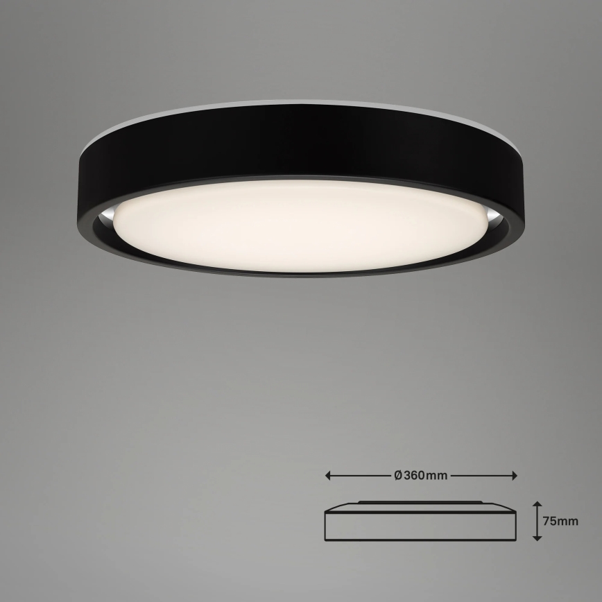 Briloner 3227-015 - LED RGB Dimmable ceiling light with sensor TALENA LED/24W/230V black + remote control