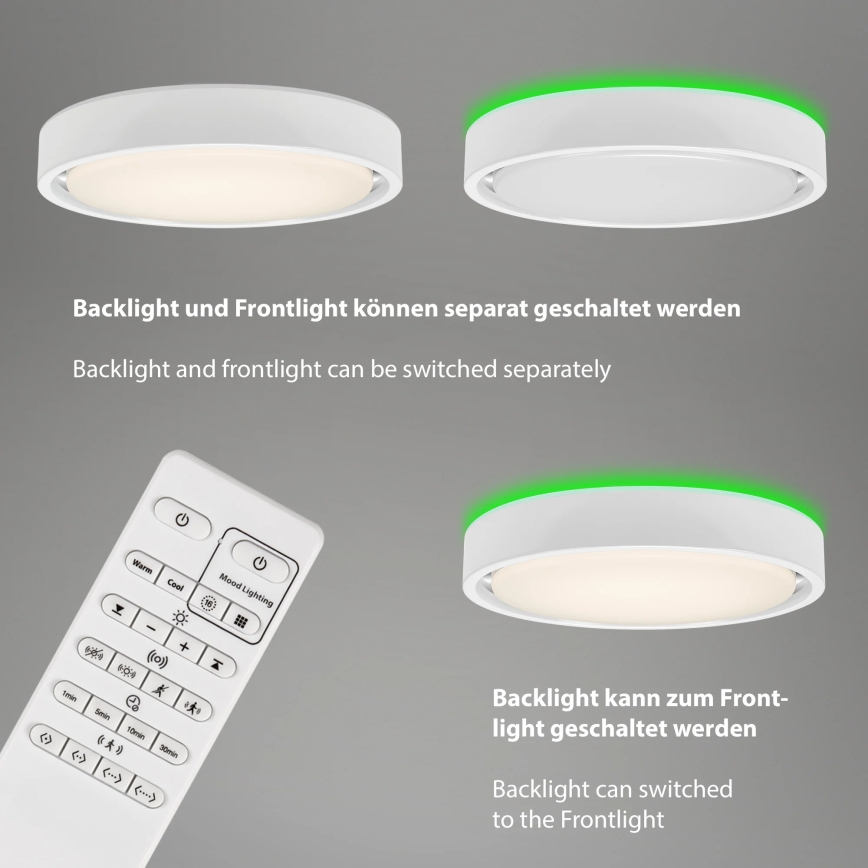 Briloner 3227-016 - LED RGB Dimmable light with sensor TALENA LED/24W/230V white + remote control