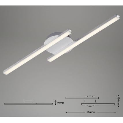 Briloner 3257-029 - LED Surface-mounted chandelier GO 2xLED/6W/230V