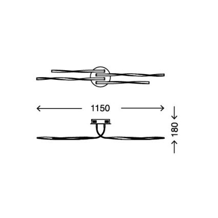 Briloner 3340-042 - LED dimming ceiling light TWIN 4xLED/7,5W/230V