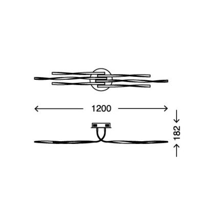 Briloner 3340-062 - LED dimming ceiling light TWIN 6xLED/7,5W/230V