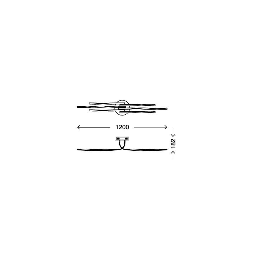 Briloner 3340-062 - LED dimming ceiling light TWIN 6xLED/7,5W/230V