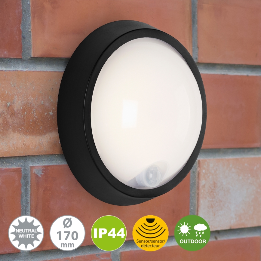 Briloner 3352-015 - LED Outdoor light with a sensor HELSINKI LED/12W/230V IP44
