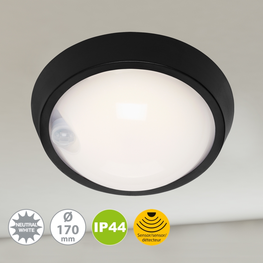 Briloner 3352-015 - LED Outdoor light with a sensor HELSINKI LED/12W/230V IP44