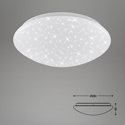 Briloner 3360-016 - LED Bathroom ceiling light STARRY SKY LED/12W/230V IP44