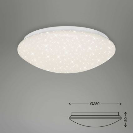 Briloner 3373-016 - STARRY LED Dimmable Ceiling Light LED/15W/230V 3000–6500K Ø 28 cm White + Remote Control