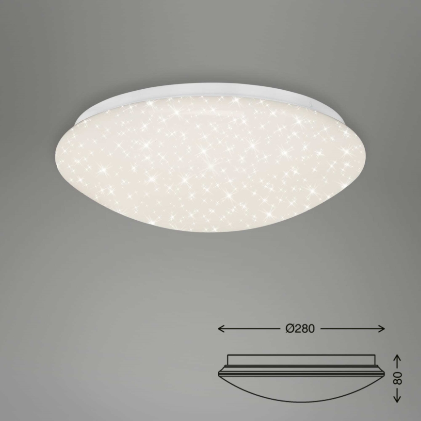 Briloner 3373-016 - STARRY LED Dimmable Ceiling Light LED/15W/230V 3000–6500K Ø 28 cm White + Remote Control