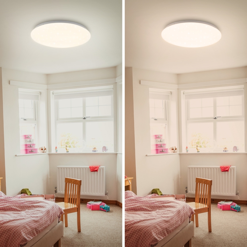 Briloner 3380-116 - LED Dimmable ceiling light STARRY SKY LED/18W/230V 2700/4000K