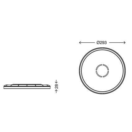 Briloner 3391-014 - LED Ceiling light FREE LED/18W/230V d. 29 cm