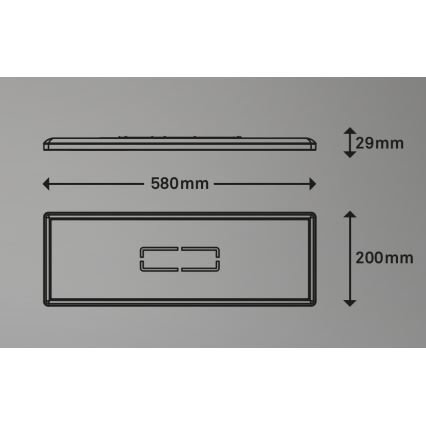 Briloner 3394-014 - LED Ceiling light FREE LED/22W/230V 58x20 cm