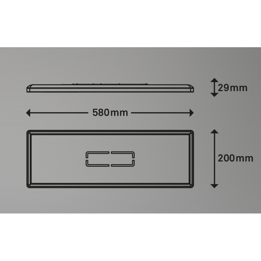 Briloner 3394-014 - LED Ceiling light FREE LED/22W/230V 58x20 cm