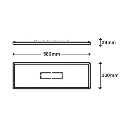 Briloner 3394-015 - LED Ceiling light FREE LED/22W/230V 58x20 cm