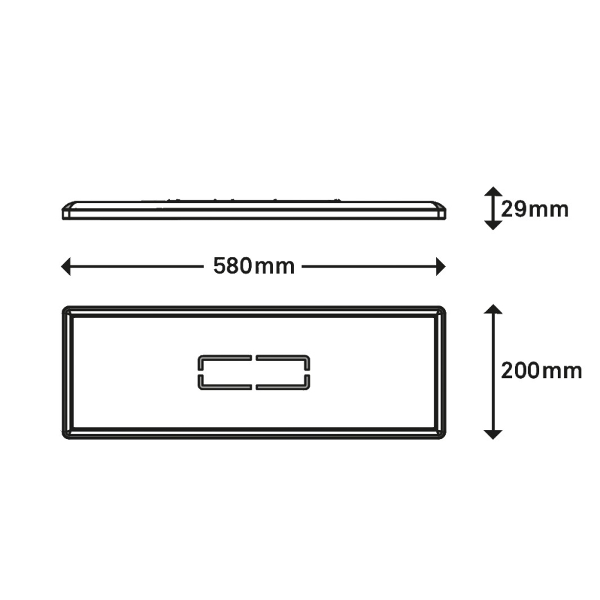 Briloner 3394-015 - LED Ceiling light FREE LED/22W/230V 58x20 cm